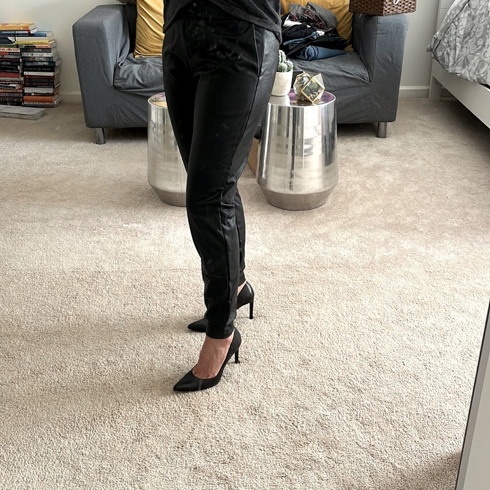 Commando Faux leather joggers.
